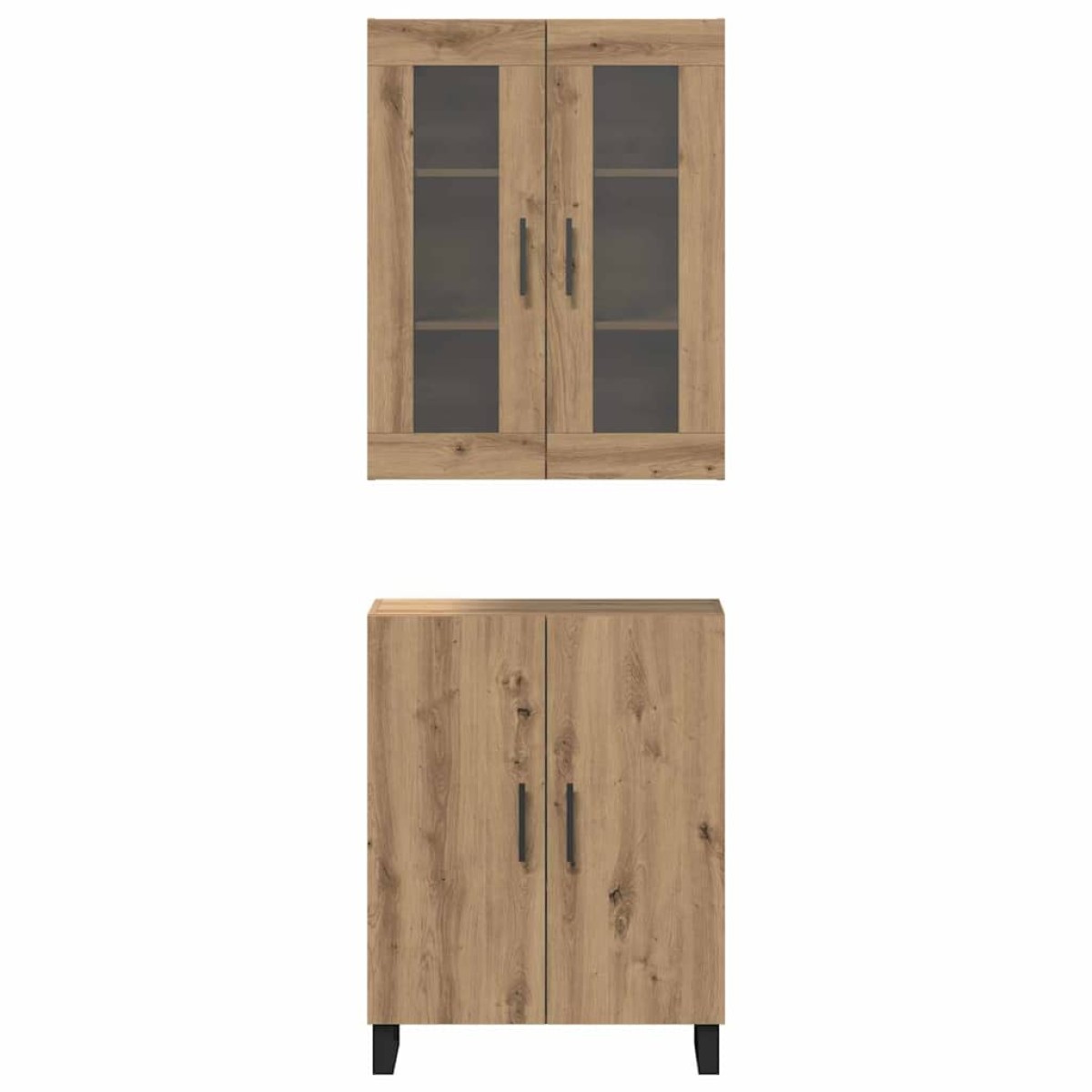 vidaXL Highboard 2 τμχ. artisan δρυς 69,5 x 34 x 180 εκ.
