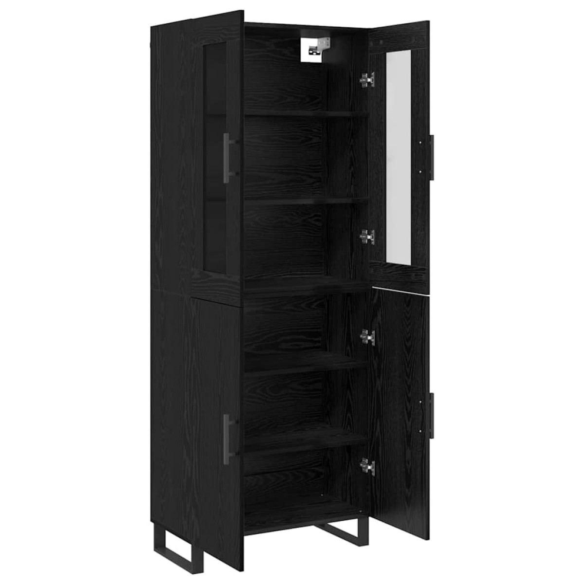 vidaXL Highboard 2 τμχ. Μαύρη δρυς 69,5 x 34 x 180 εκ.
