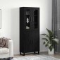 vidaXL Highboard 2 τμχ. Μαύρη δρυς 69,5 x 34 x 180 εκ.