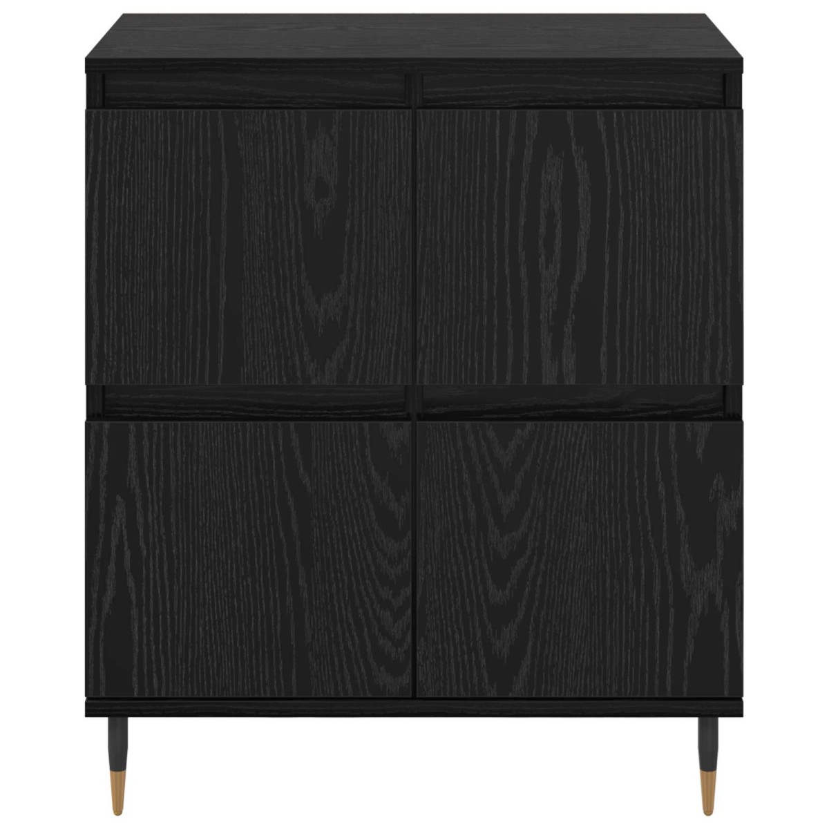 vidaXL Ντουλάπι αποθήκευσης 2 τμχ. Μαύρη Οξυά 60 x 35 x 70 cm