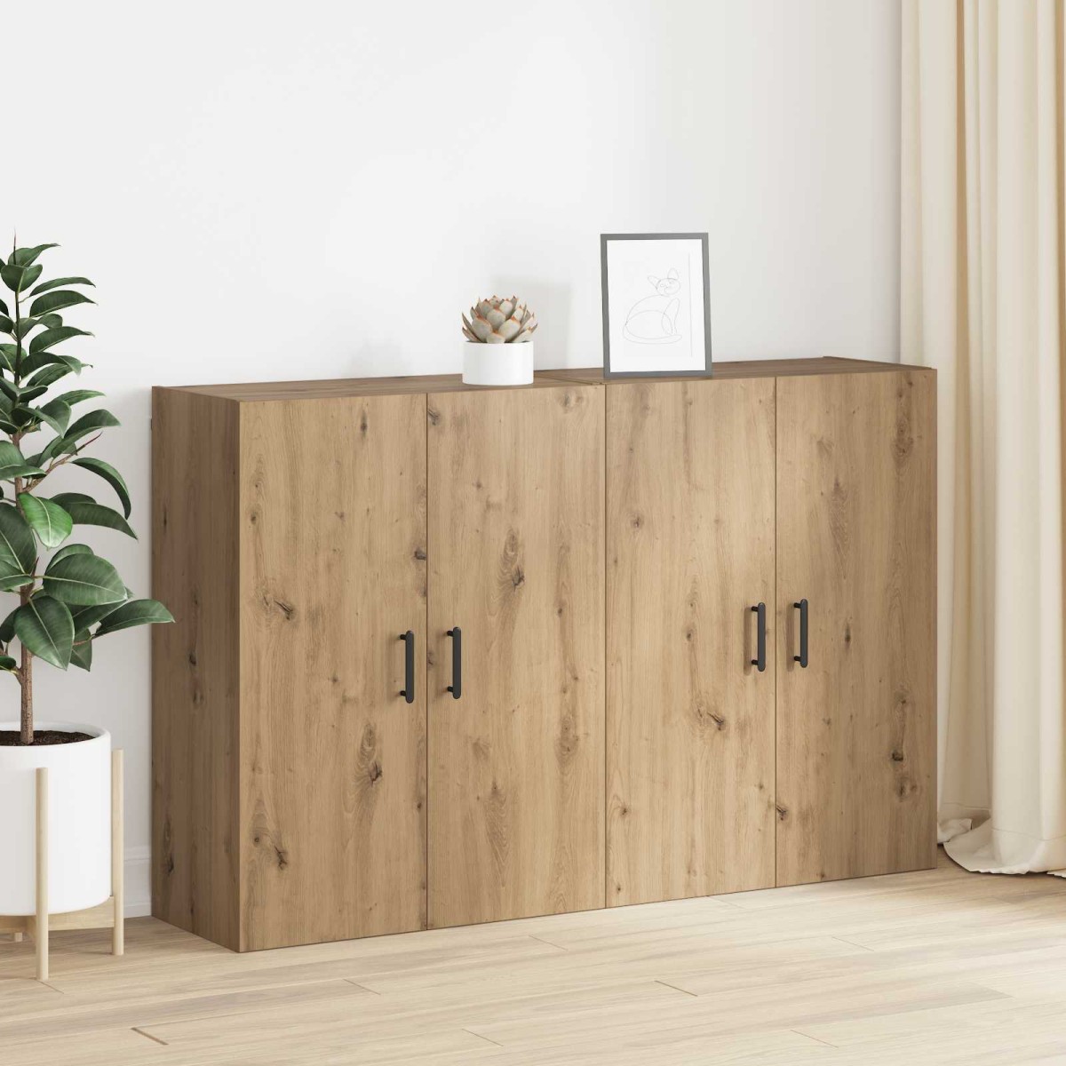 vidaXL Τοίχου Ντουλάπα 2 τμχ. Artisan Oak 69,5 x 34 x 90 εκ.