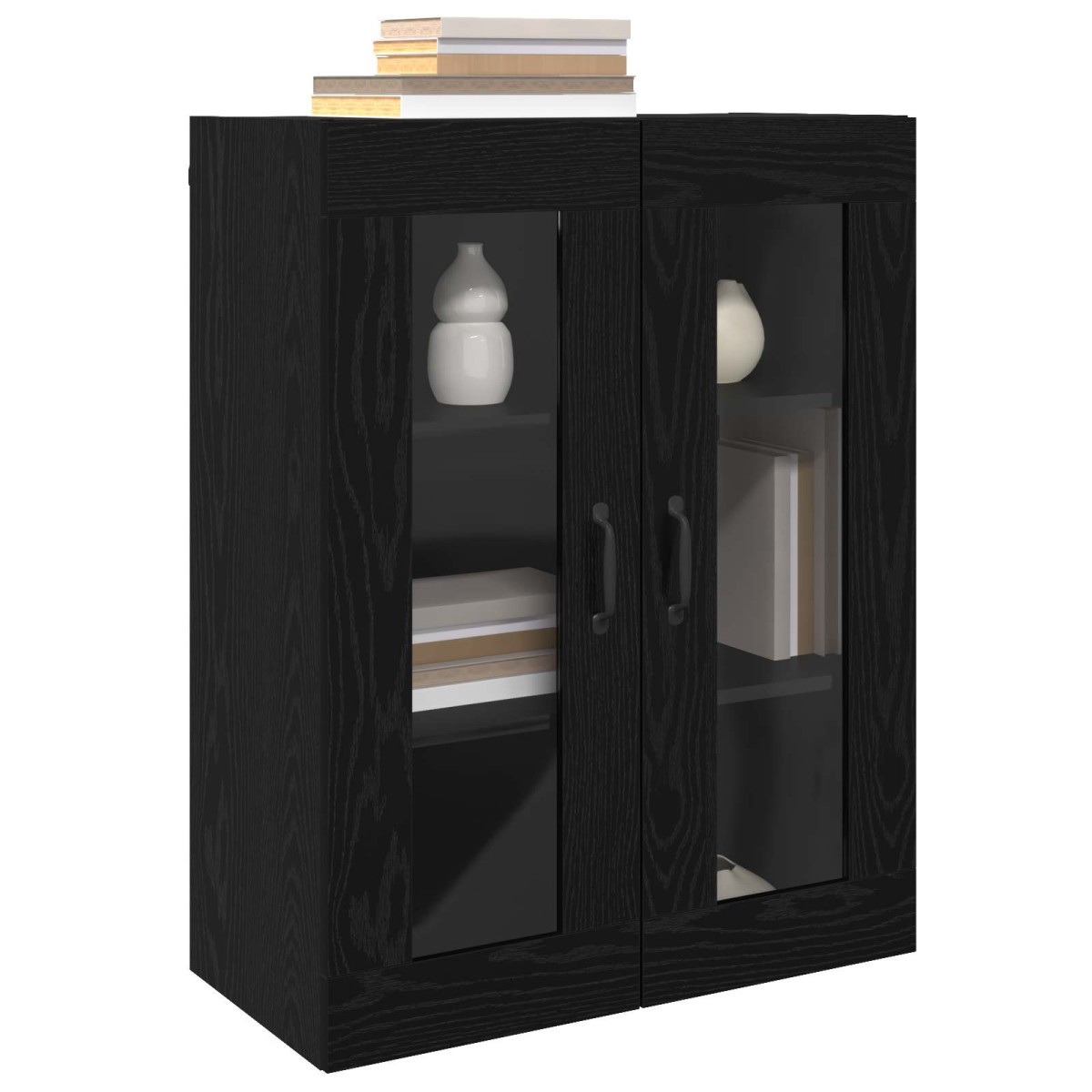 vidaXL Ντουλάπια Τοίχου 2 τμχ. Μαύρη δρυς 69,5 x 34 x 90 εκ.
