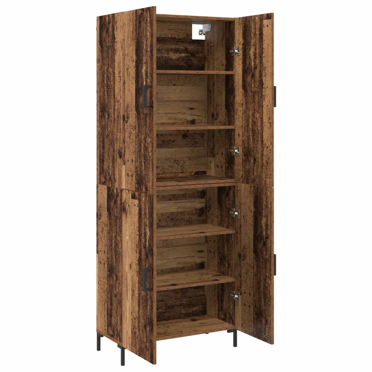 vidaXL Highboard Παλαιό ξύλο 69,5 x 34 x 180 εκ. Επεξεργασμένο Ξύλο