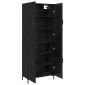 vidaXL Highboard Μαύρη δρυς 69,5 x 34 x 180 εκ. Επεξεργασμένο Ξύλο