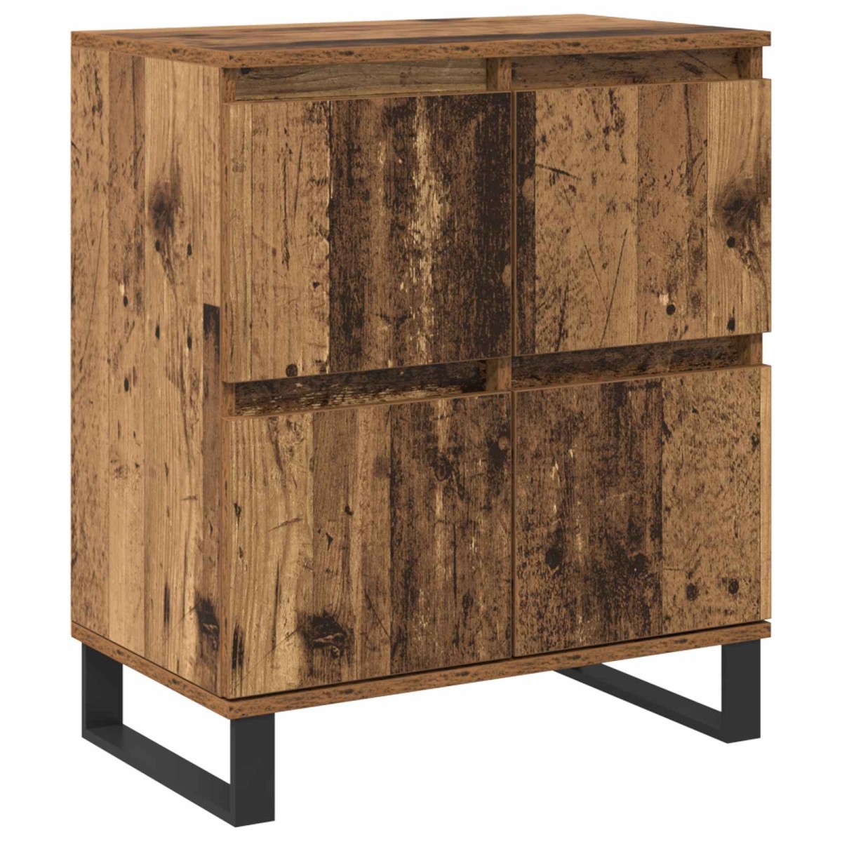 vidaXL Πλαϊνό γραφείο 2 τμχ. Παλιό ξύλο 60 x 35 x 70 cm