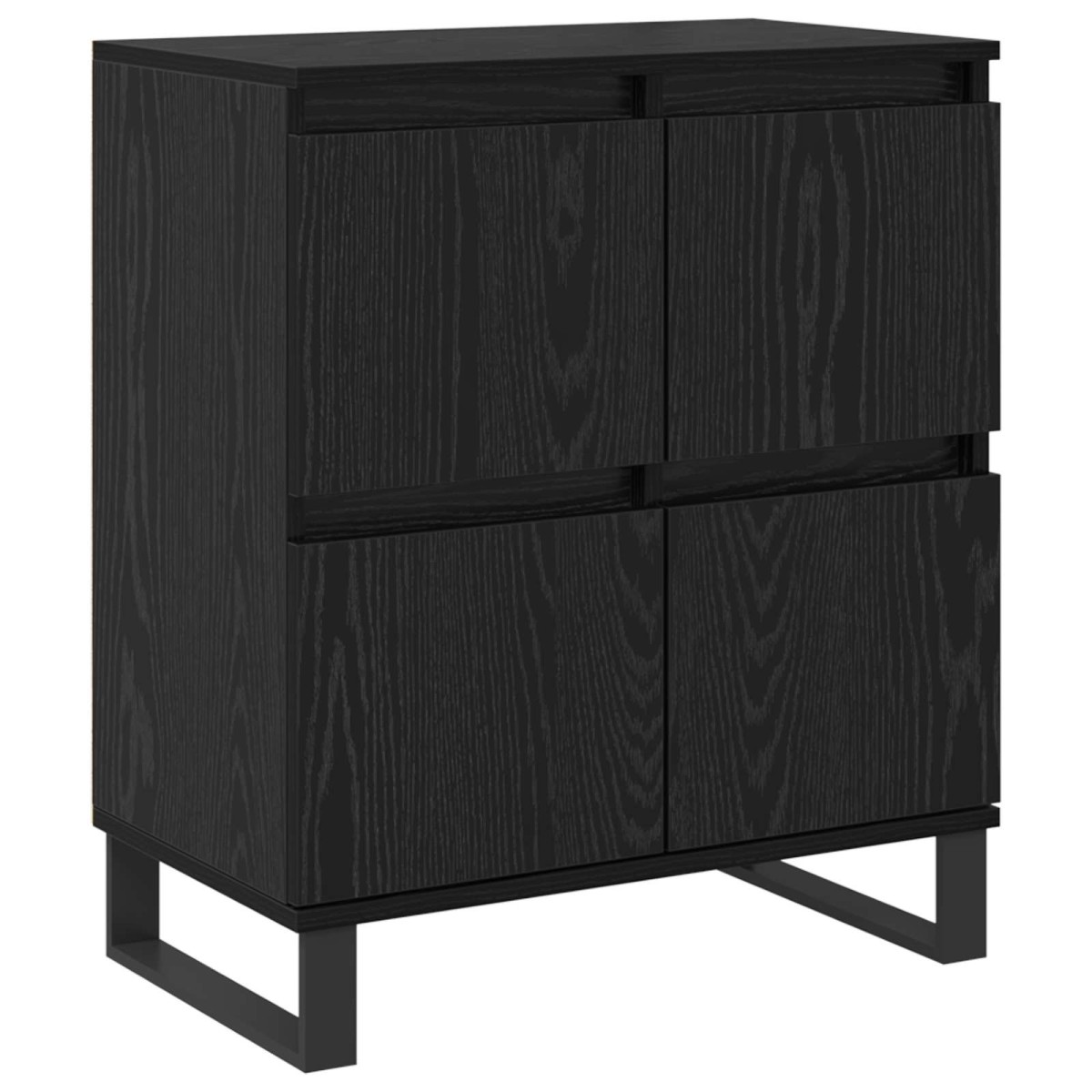 vidaXL Πλαϊνό γραφείο 2 τμχ. Μαύρη Οξυά 60 x 35 x 70 cm