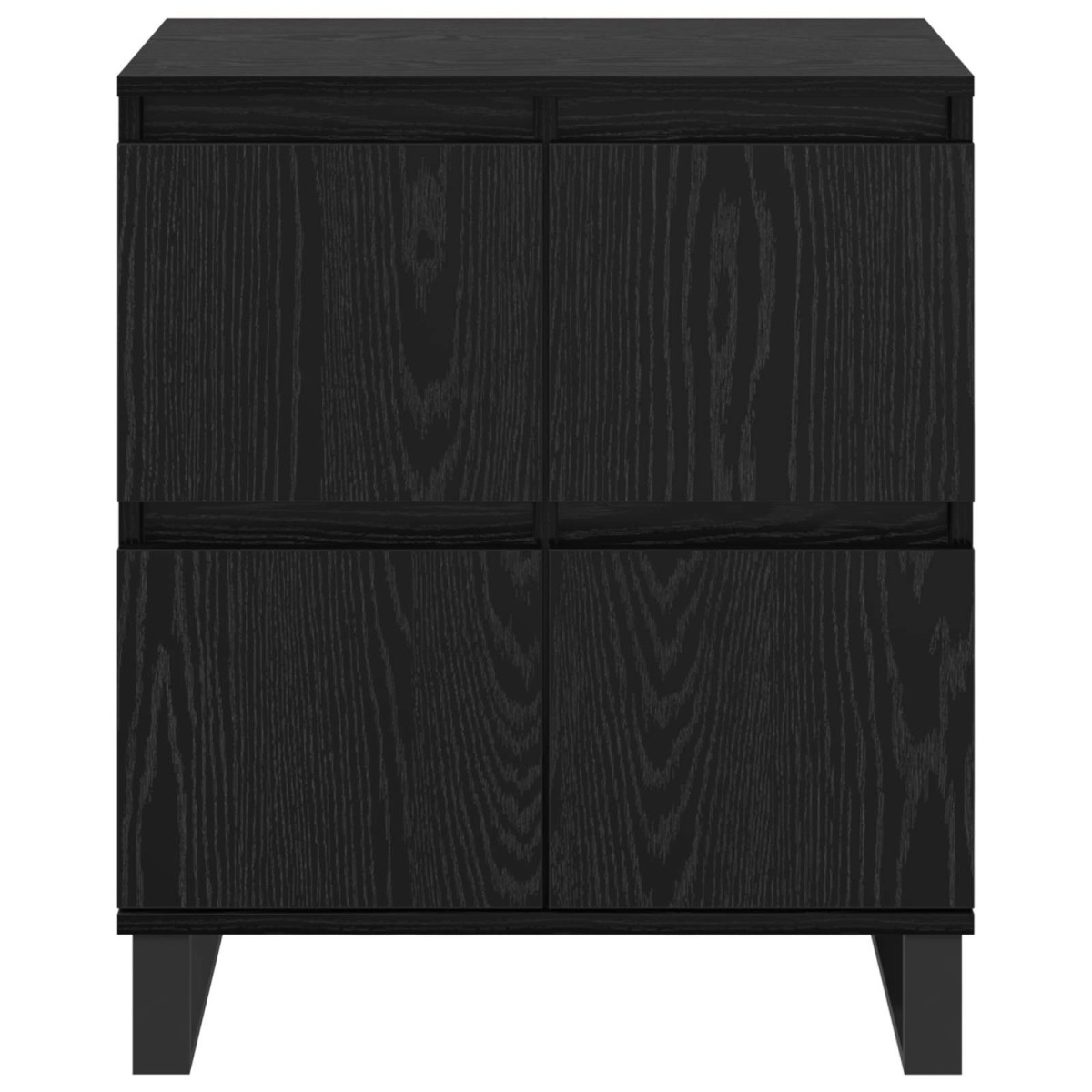 vidaXL Πλαϊνό γραφείο 2 τμχ. Μαύρη Οξυά 60 x 35 x 70 cm