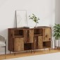 vidaXL Πλαϊνό γραφείο 2 τμχ. Παλιό ξύλο 60 x 35 x 70 cm