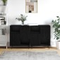 vidaXL Πλαϊνό γραφείο 2 τμχ. Μαύρη Οξυά 60 x 35 x 70 cm