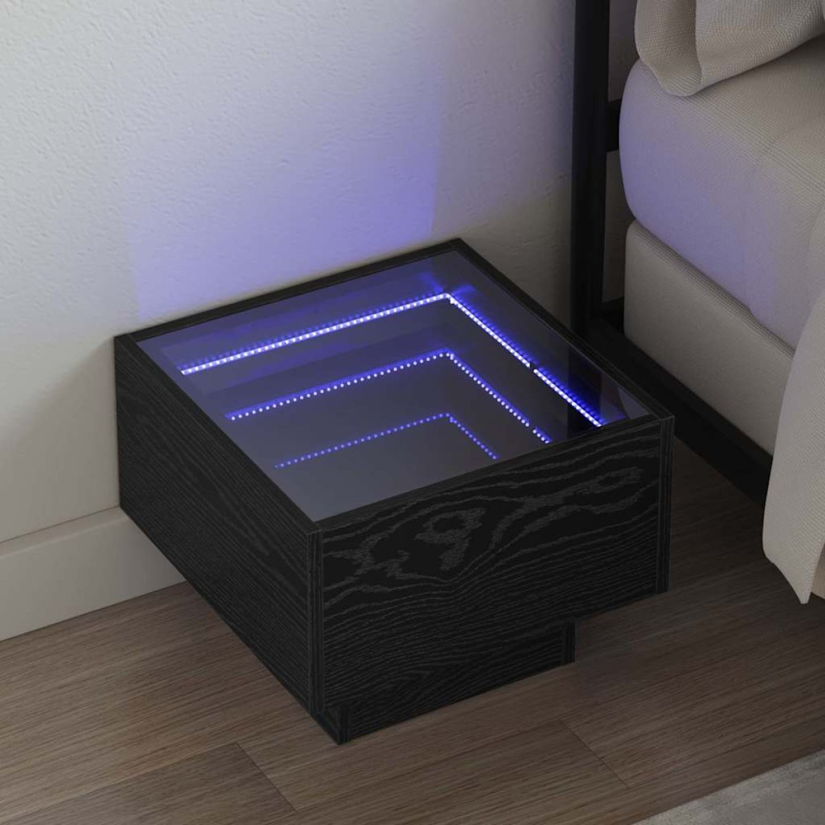 vidaXL Τραπεζάκι σαλονιού Μαύρη Οξυά 40 x 40 x 30 cm