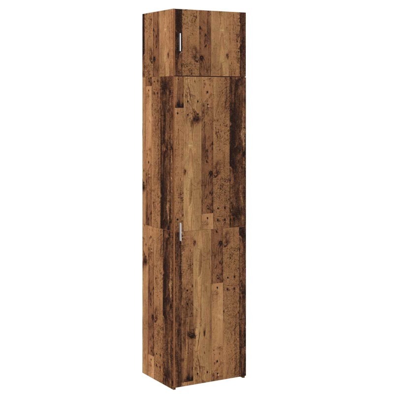 vidaXL Πλαϊνό γραφείο 2 τμχ. Παλιό ξύλο 50 x 41 x 225 εκ