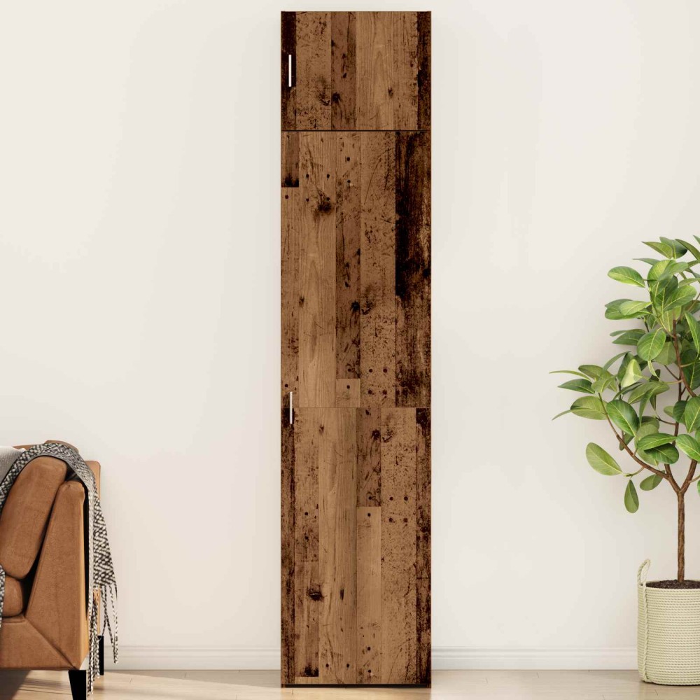 vidaXL Πλαϊνό γραφείο 2 τμχ. Παλιό ξύλο 50 x 41 x 225 εκ