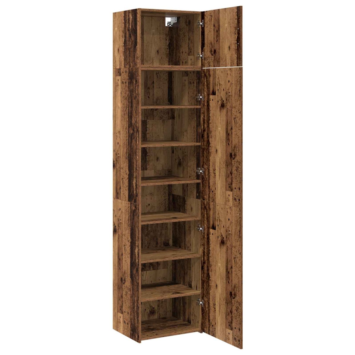 vidaXL Πλαϊνό γραφείο 2 τμχ. Παλιό ξύλο 50 x 41 x 225 εκ