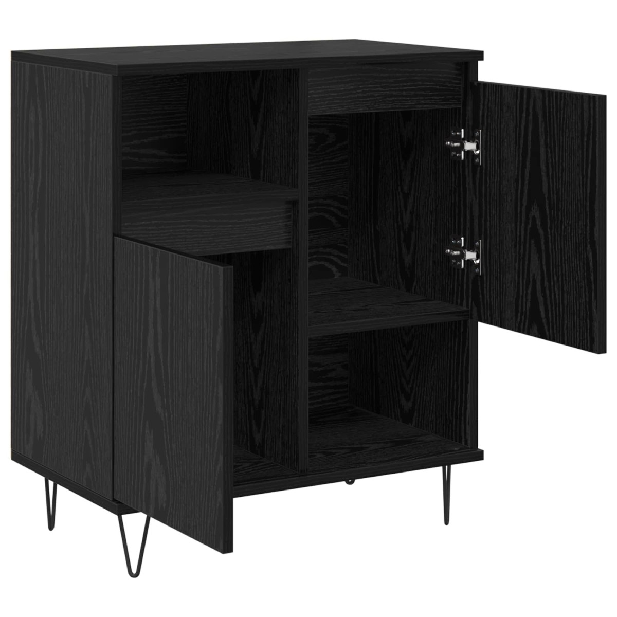 vidaXL Πλαϊνό γραφείο 3 τμχ. Μαύρη Οξυά 60 x 35 x 70 cm