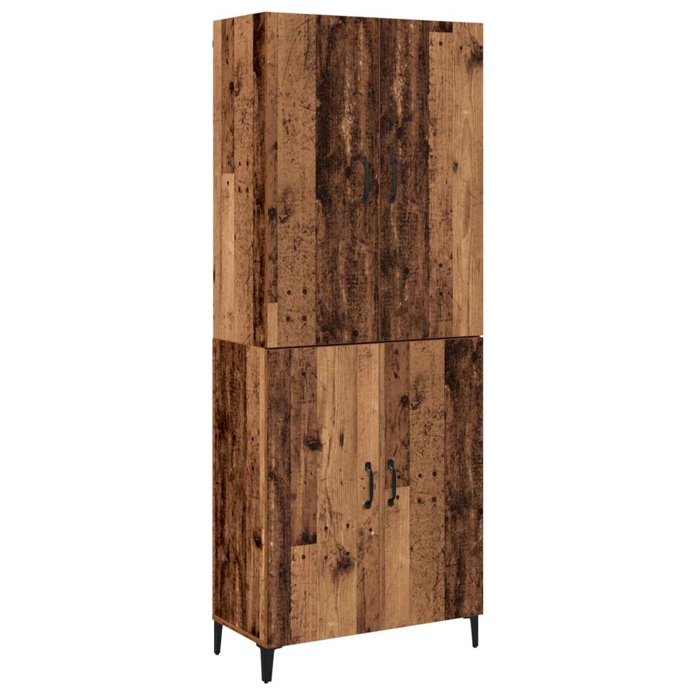 vidaXL Highboard 2 τμχ. Παλαιό ξύλο 69,5 x 34 x 180 εκ.