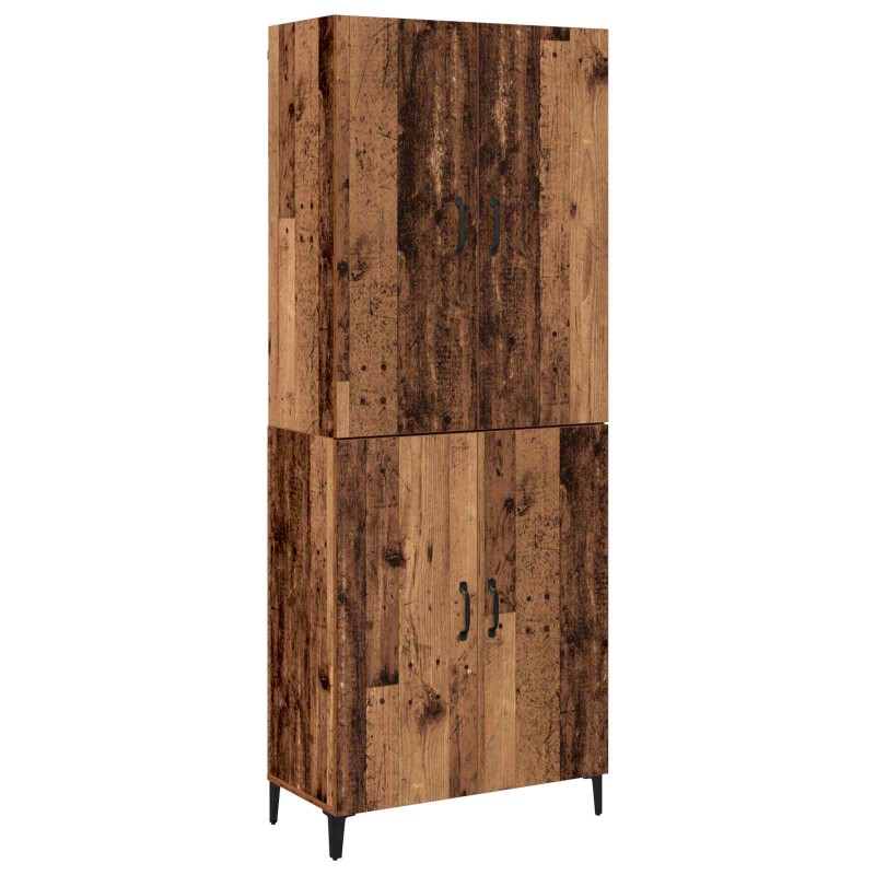 vidaXL Highboard 2 τμχ. Παλαιό ξύλο 69,5 x 34 x 180 εκ.