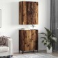 vidaXL Highboard 2 τμχ. Παλαιό ξύλο 69,5 x 34 x 180 εκ.