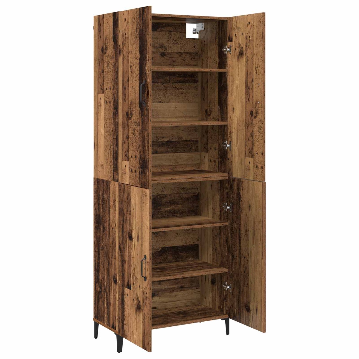vidaXL Highboard 2 τμχ. Παλαιό ξύλο 69,5 x 34 x 180 εκ.