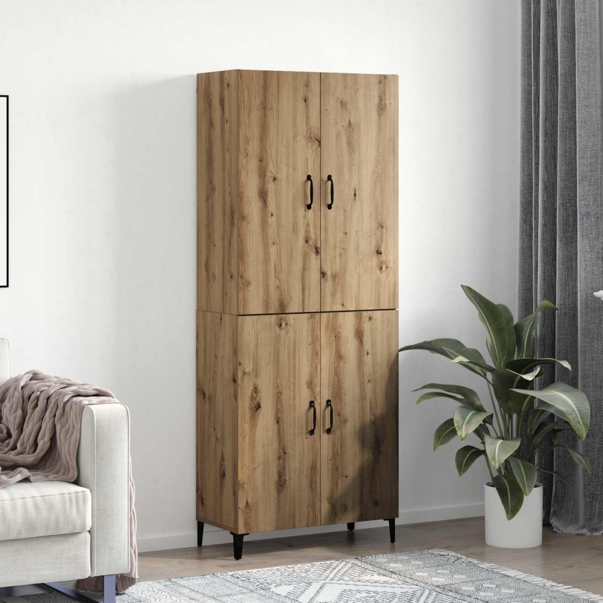 vidaXL Highboard 2 τμχ. Artisan Oak 69,5 x 34 x 180 εκ.