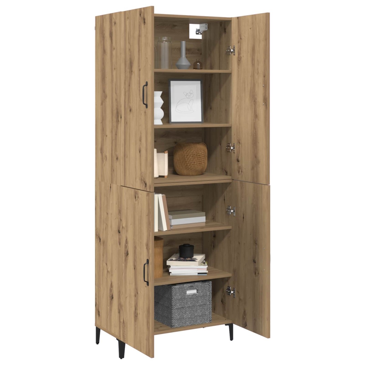 vidaXL Highboard 2 τμχ. Artisan Oak 69,5 x 34 x 180 εκ.