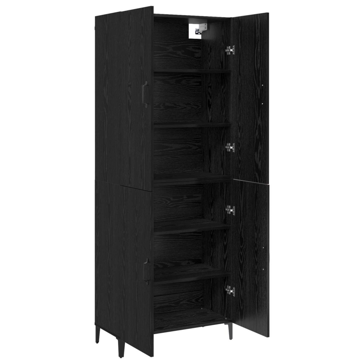 vidaXL Highboard 2 τμχ. Μαύρη Οξυά 69,5 x 34 x 180 εκ.