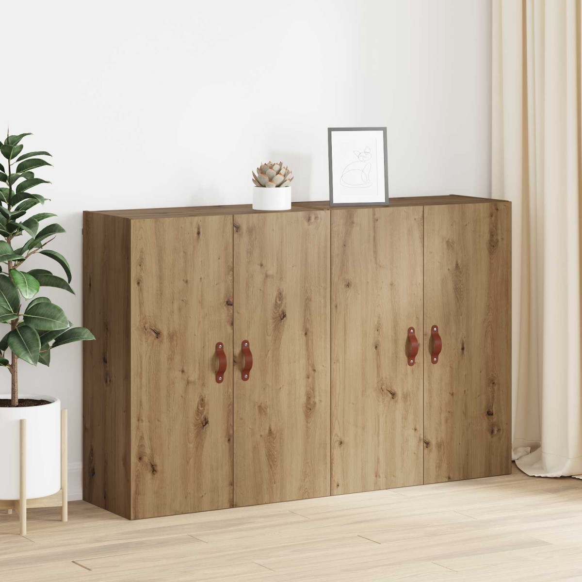vidaXL Τοίχου Ντουλάπα 2 τμχ. Artisan Oak 69,5 x 34 x 90 εκ.