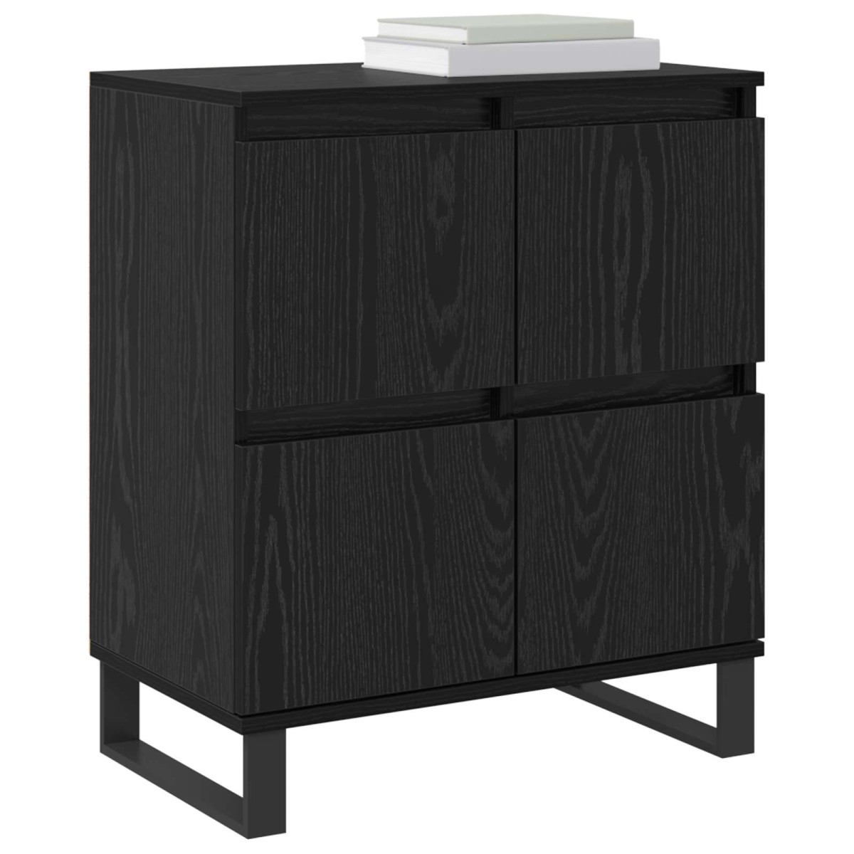 vidaXL Πλαϊνό γραφείο 3 τμχ. Μαύρη Οξυά 60 x 35 x 70 cm