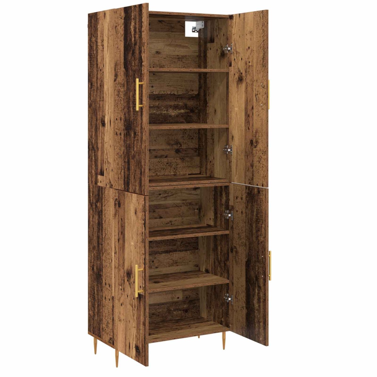 vidaXL Highboard Παλαιό ξύλο 69,5 x 34 x 180 εκ. Επεξεργασμένο Ξύλο