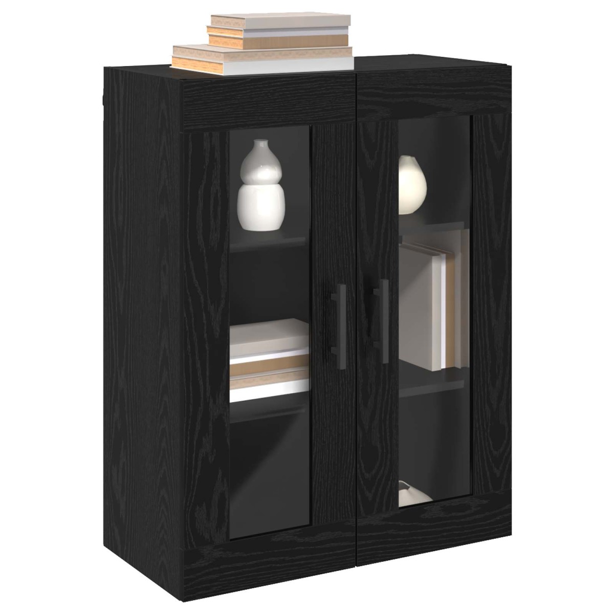 vidaXL Ντουλάπια Τοίχου 2 τμχ. Μαύρη δρυς 69,5 x 34 x 90 εκ.