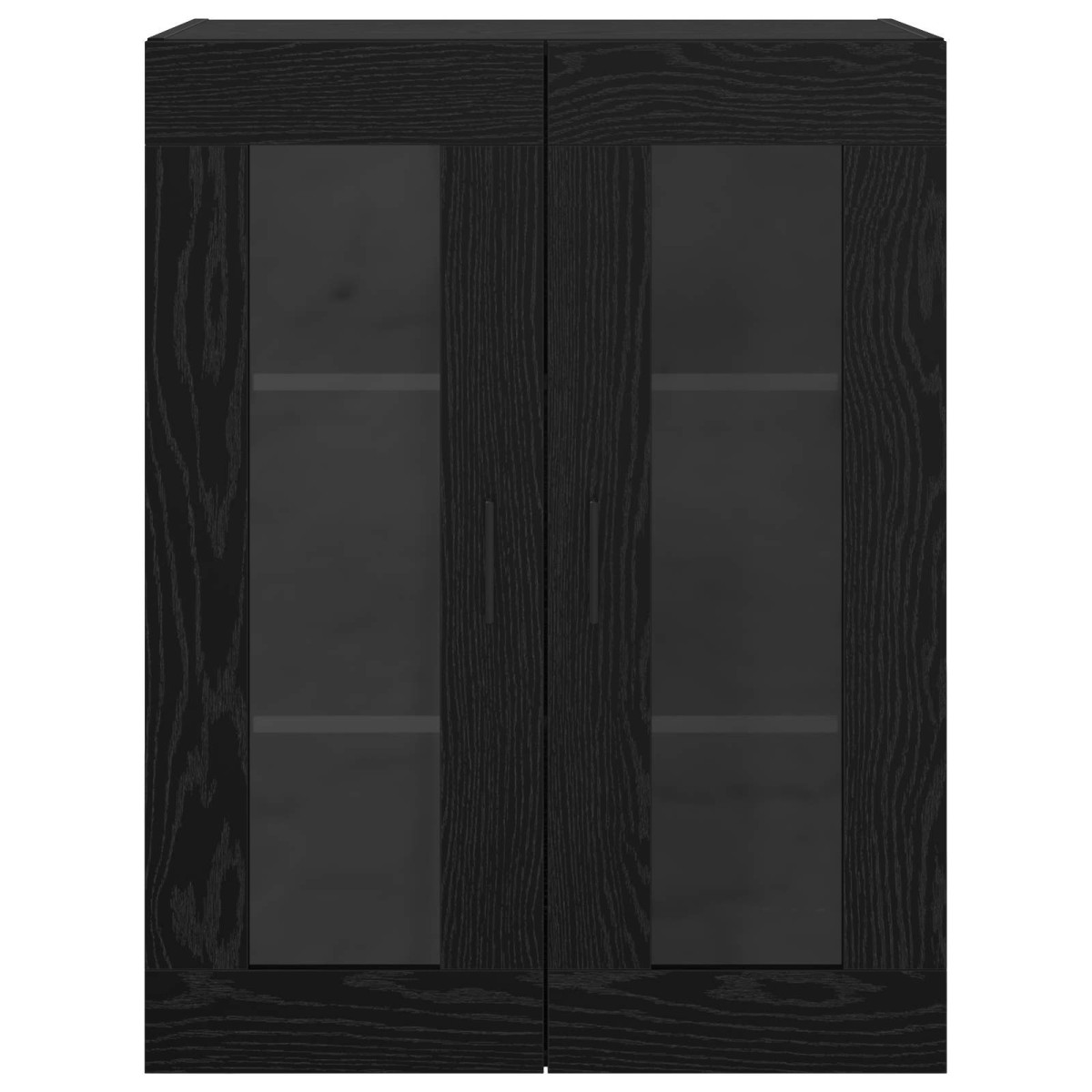 vidaXL Ντουλάπια Τοίχου 2 τμχ. Μαύρη δρυς 69,5 x 34 x 90 εκ.