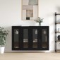 vidaXL Ντουλάπια Τοίχου 2 τμχ. Μαύρη δρυς 69,5 x 34 x 90 εκ.