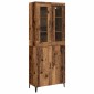 vidaXL Highboard 2 τμχ. Παλαιό ξύλο 69,5 x 34 x 180 εκ.