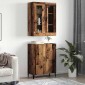 vidaXL Highboard 2 τμχ. Παλαιό ξύλο 69,5 x 34 x 180 εκ.