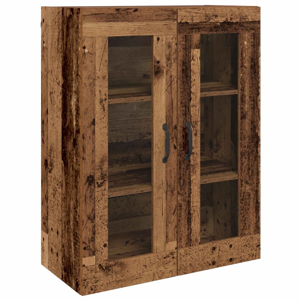 vidaXL Highboard 2 τμχ. Παλαιό ξύλο 69,5 x 34 x 180 εκ.