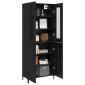 vidaXL Highboard 2 τμχ. Μαύρη Οξυά 69,5 x 34 x 180 εκ.