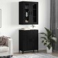 vidaXL Highboard 2 τμχ. Μαύρη Οξυά 69,5 x 34 x 180 εκ.