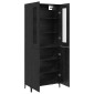vidaXL Highboard 2 τμχ. Μαύρη Οξυά 69,5 x 34 x 180 εκ.