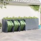 vidaXL Αποθήκη τροχήλατου κάδου για 6 κάδους Ανοιχτό γκρι
