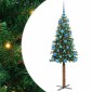vidaXL Λεπτό Χριστουγεννιάτικο Δέντρο με 150 LED Πράσινο 150 cm