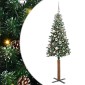 vidaXL Λεπτό Χριστουγεννιάτικο Δέντρο με 150 LED Πράσινο 150 cm