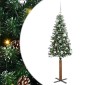 vidaXL Λεπτό Χριστουγεννιάτικο Δέντρο με 150 LED Πράσινο 150 cm