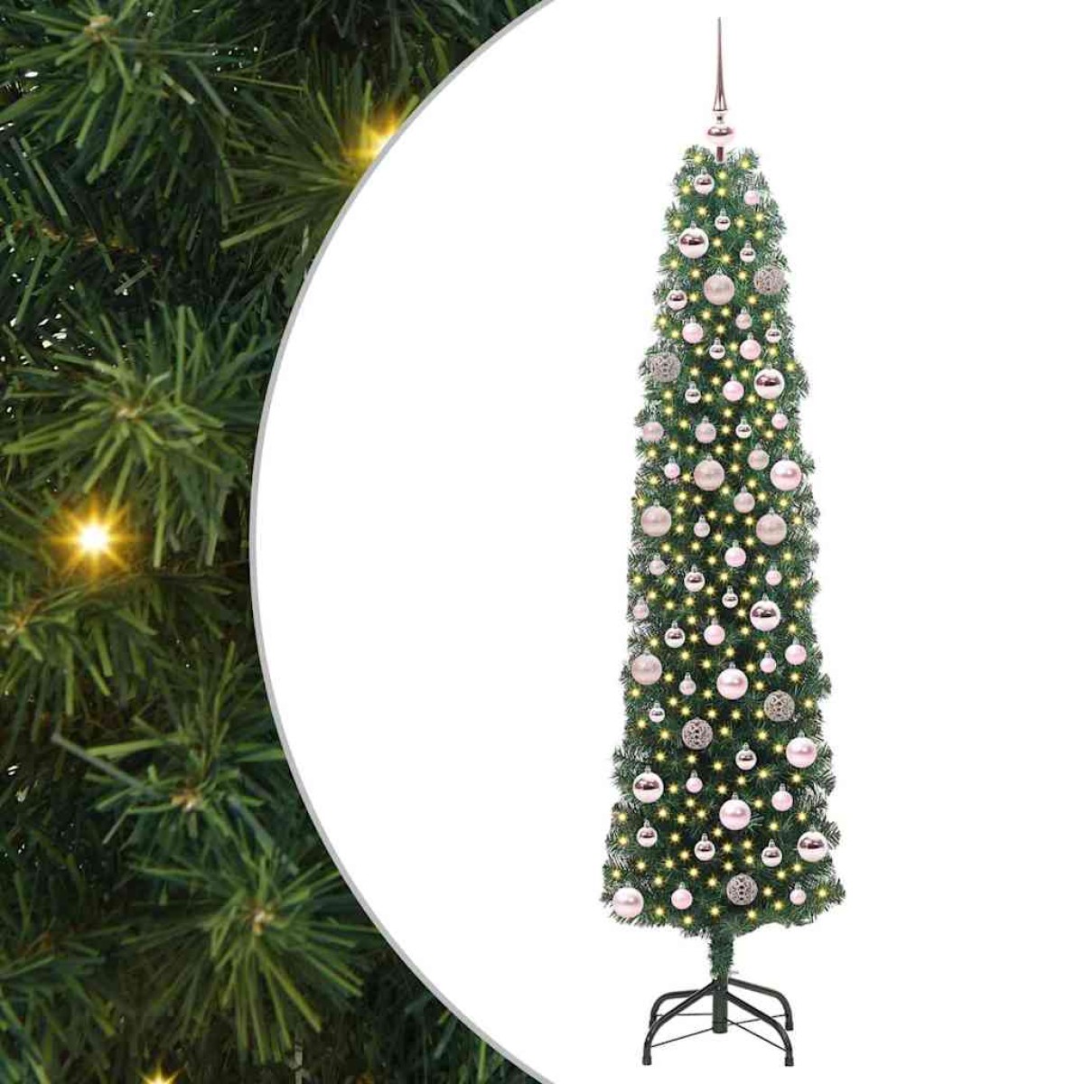 vidaXL Τεχνητό Χριστουγεννιάτικο Δέντρο με 300 LED Πράσινο 180 cm