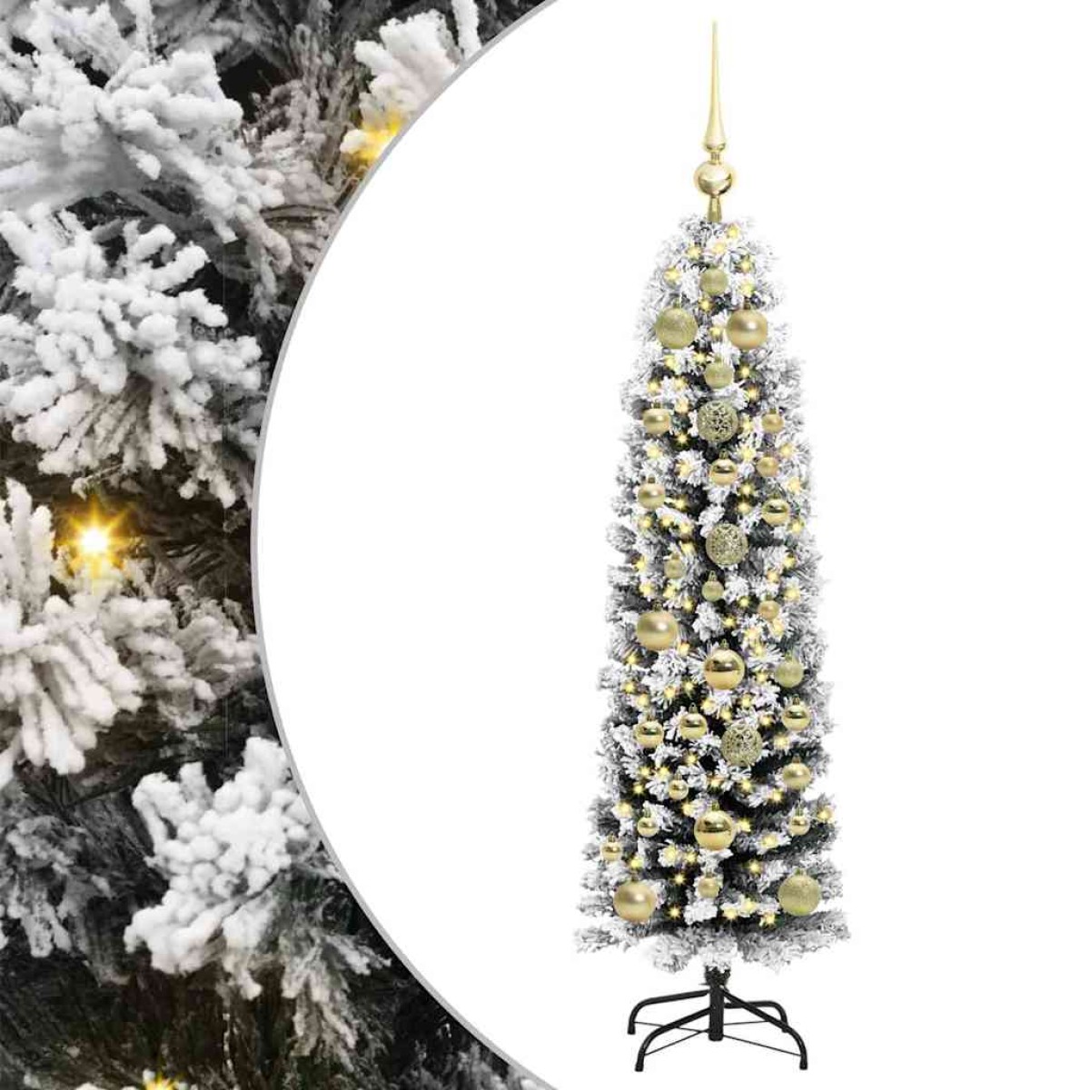 vidaXL Τεχνητό Χριστουγεννιάτικο Δέντρο με 150 LED Πράσινο 150 cm