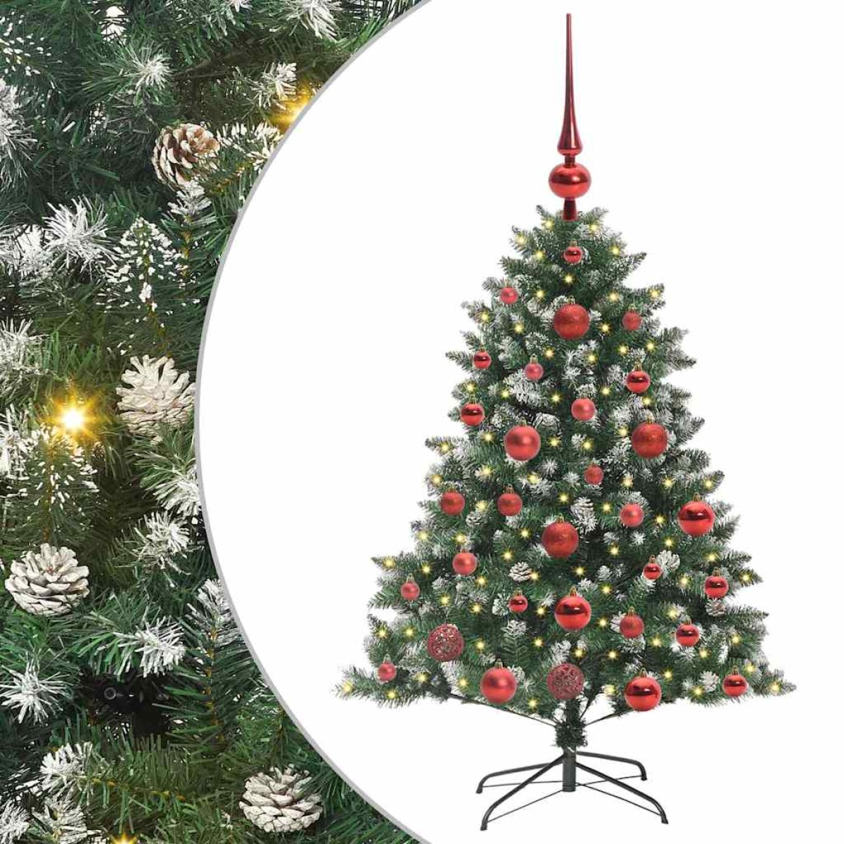 vidaXL Τεχνητό Χριστουγεννιάτικο Δέντρο με 150 LED Πράσινο 120 cm
