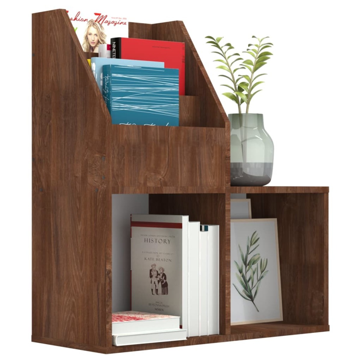 vidaXL Παιδικό Ράφι Περιοδικών Καφέ Δρυς 71x30x78,5 εκ. Επεξεργ. ξύλο