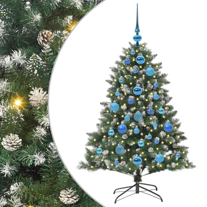 vidaXL Τεχνητό Χριστουγεννιάτικο Δέντρο με 150 LED Πράσινο 120 cm
