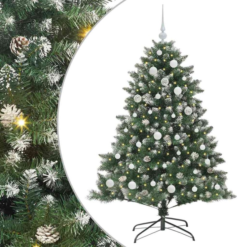 vidaXL Τεχνητό Χριστουγεννιάτικο Δέντρο με 150 LED Πράσινο 150 cm