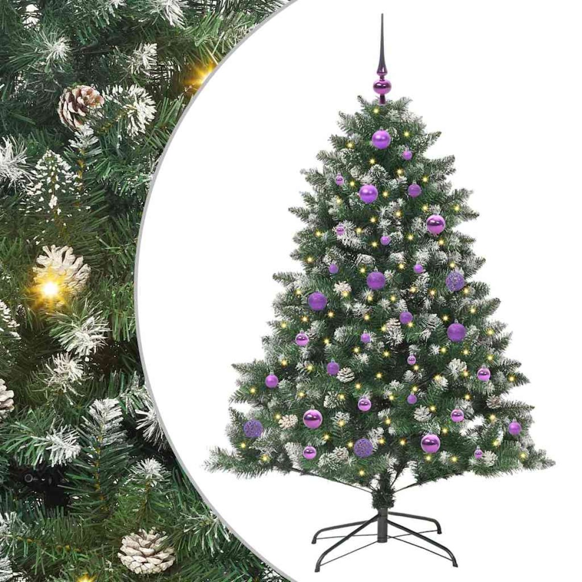 vidaXL Τεχνητό Χριστουγεννιάτικο Δέντρο με 150 LED Πράσινο 150 cm