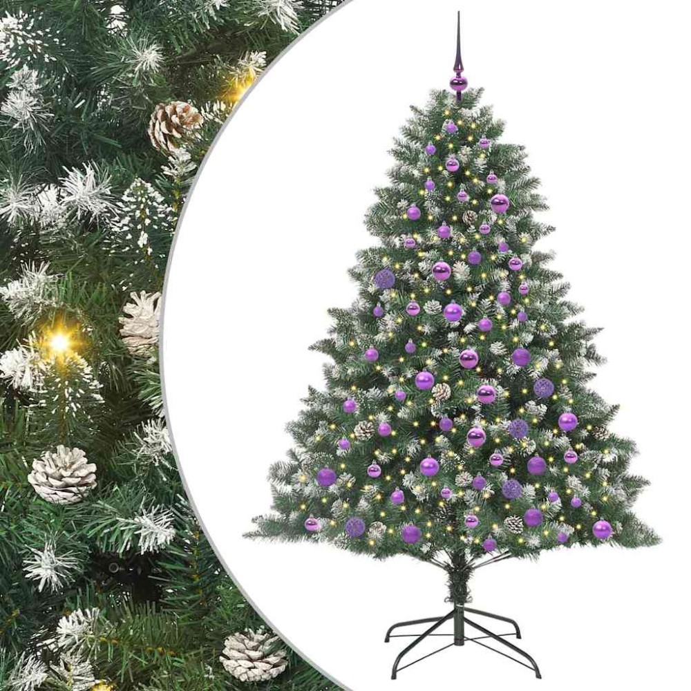 vidaXL Τεχνητό Χριστουγεννιάτικο Δέντρο με 300 LED Πράσινο 180 cm