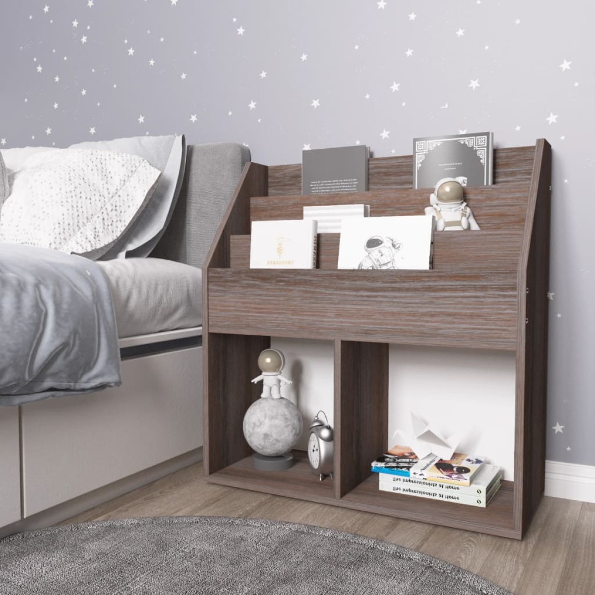 vidaXL Παιδική Ραφιέρα Περ. Γκρι/Sonoma Δρυς 71x30x78,5 εκ Μοριοσανίδα